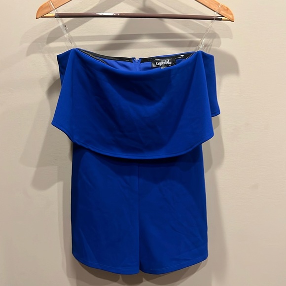 NWT Royal Blue Strapless Romper - XS - Picture 1 of 4
